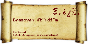 Brasovan Ádám névjegykártya